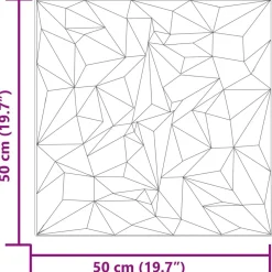vidaXL Paneles de pared 24 pcs Verde Amatista 50 x 50 cm Espuma XPS Amatista verde Outlet