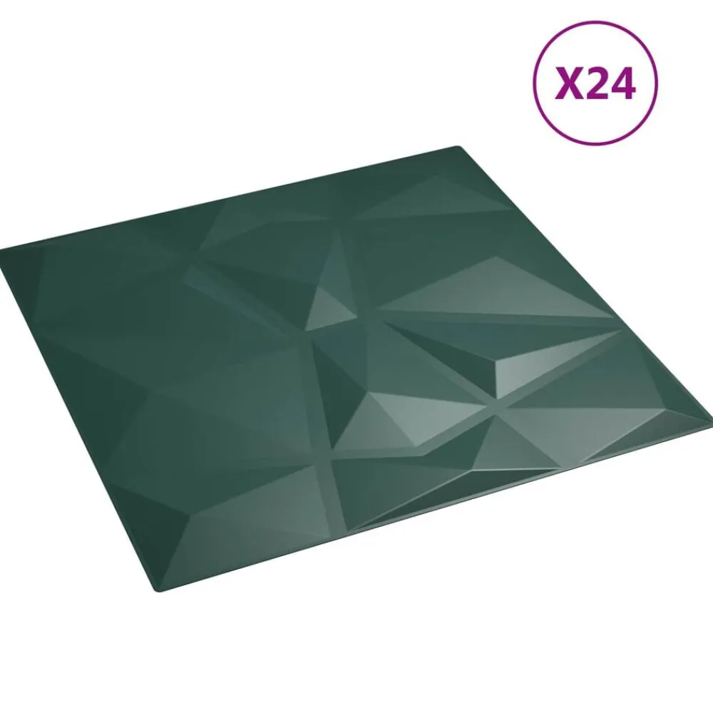 vidaXL Materiales De Construcción-Paneles de pared 24 pcs 50 x 50 cm Espuma XPS