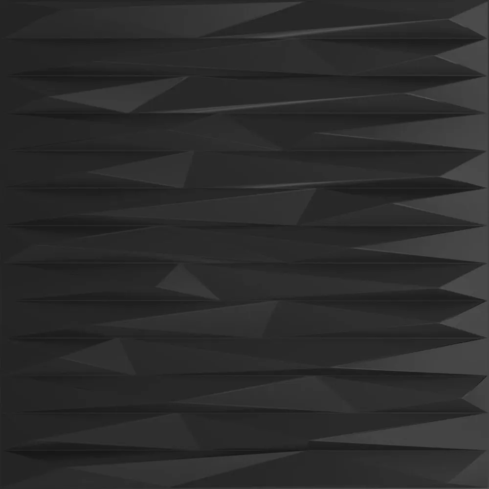 vidaXL Materiales De Construcción-Paneles de pared 24 pcs Piedra Negra 50 x 50 cm Espuma XPS