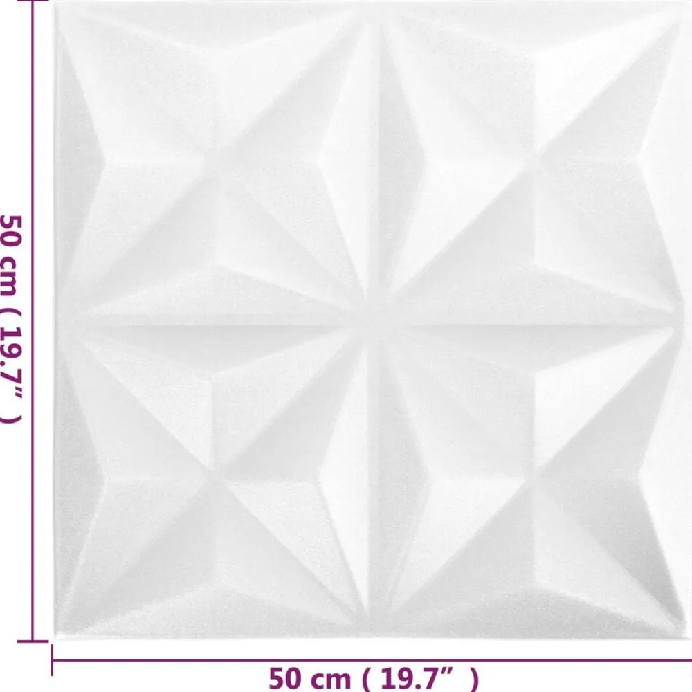 vidaXL Materiales De Construcción-Paneles de pared 24 pcs 50 x 50 cm Espuma XPS