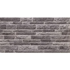 vidaXL Paneles de pared 10 pcs 100 x 50 cm Espuma EPS Gris antracita Clearance