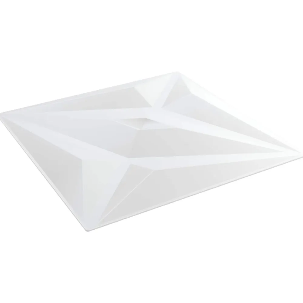 vidaXL Paneles de pared 24 pcs Blanca 50 x 50 cm Espuma XPS estrella New