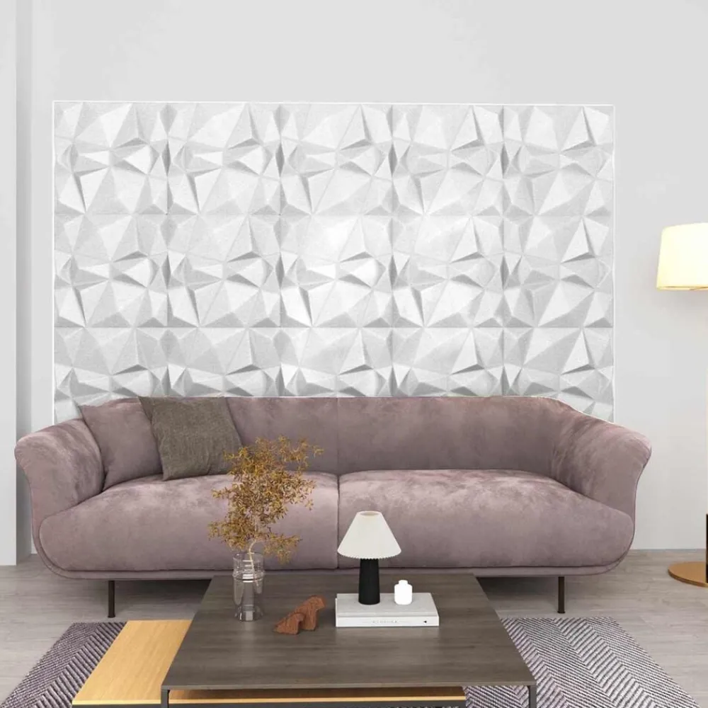 vidaXL Paneles de pared 48 pcs 50 x 50 cm Espuma XPS diamante New