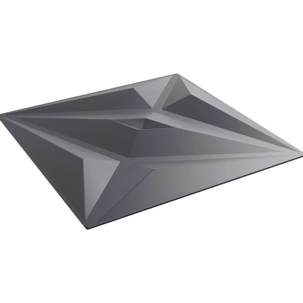 vidaXL Paneles de pared 48 pcs Gris Estrella 50 x 50 cm Espuma XPS Estrella gris Clearance