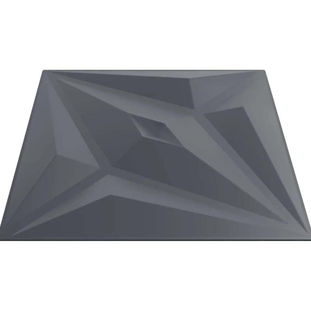 vidaXL Paneles de pared 48 pcs Gris Estrella 50 x 50 cm Espuma XPS Estrella gris Clearance