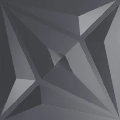 vidaXL Paneles de pared 48 pcs Gris Estrella 50 x 50 cm Espuma XPS Estrella gris Clearance