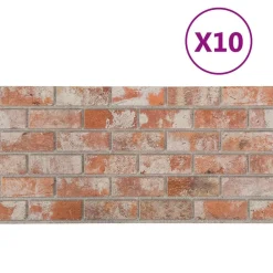 vidaXL Materiales De Construcción-Paneles de pared 10 pcs 100 x 50 cm Espuma EPS