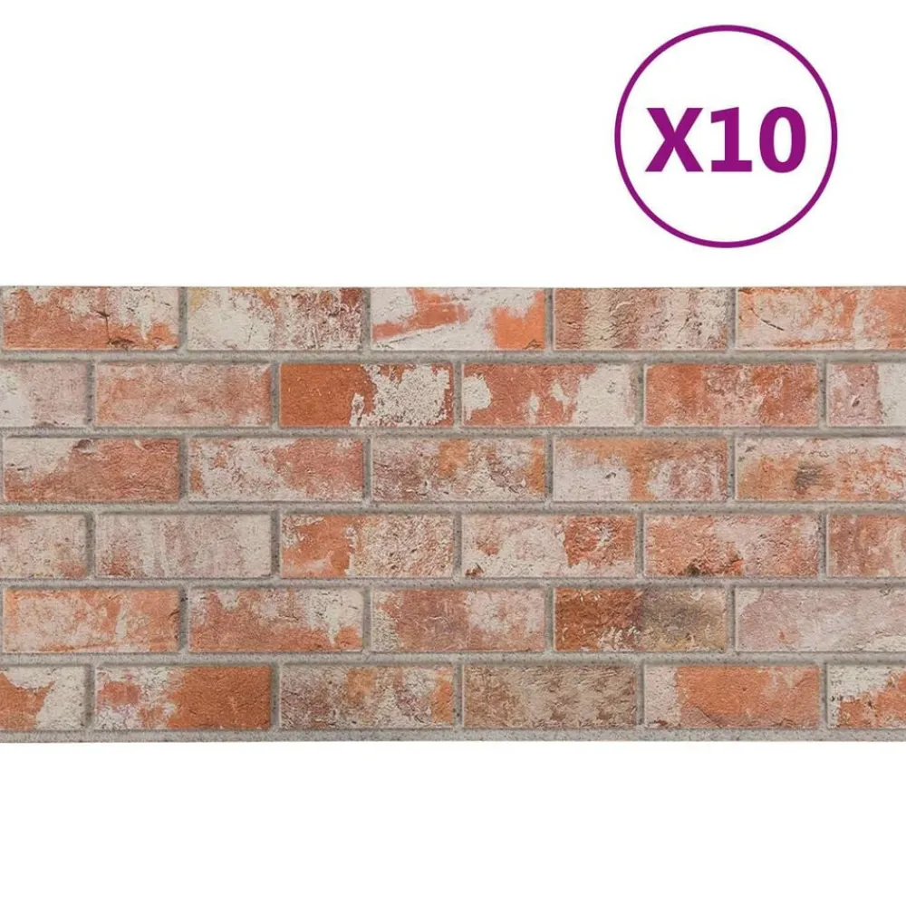 vidaXL Materiales De Construcción-Paneles de pared 10 pcs 100 x 50 cm Espuma EPS