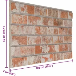 vidaXL Materiales De Construcción-Paneles de pared 10 pcs 100 x 50 cm Espuma EPS