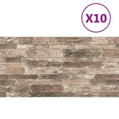 vidaXL Paneles de pared 10 pcs Multicolor 100 x 50 cm Espuma EPS multicolour brick Clearance