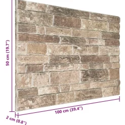 vidaXL Paneles de pared 10 pcs Multicolor 100 x 50 cm Espuma EPS multicolour brick Clearance