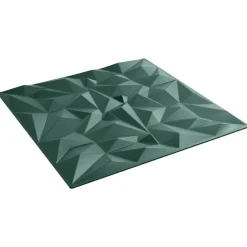 vidaXL Paneles de pared 12 pcs Verde Amatista 50 x 50 cm Espuma XPS Amatista verde Discount