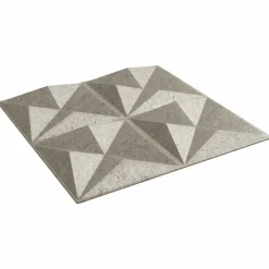 vidaXL Materiales De Construcción-Paneles de pared 24 pcs Origami Betón 50 x 50 cm Espuma XPS