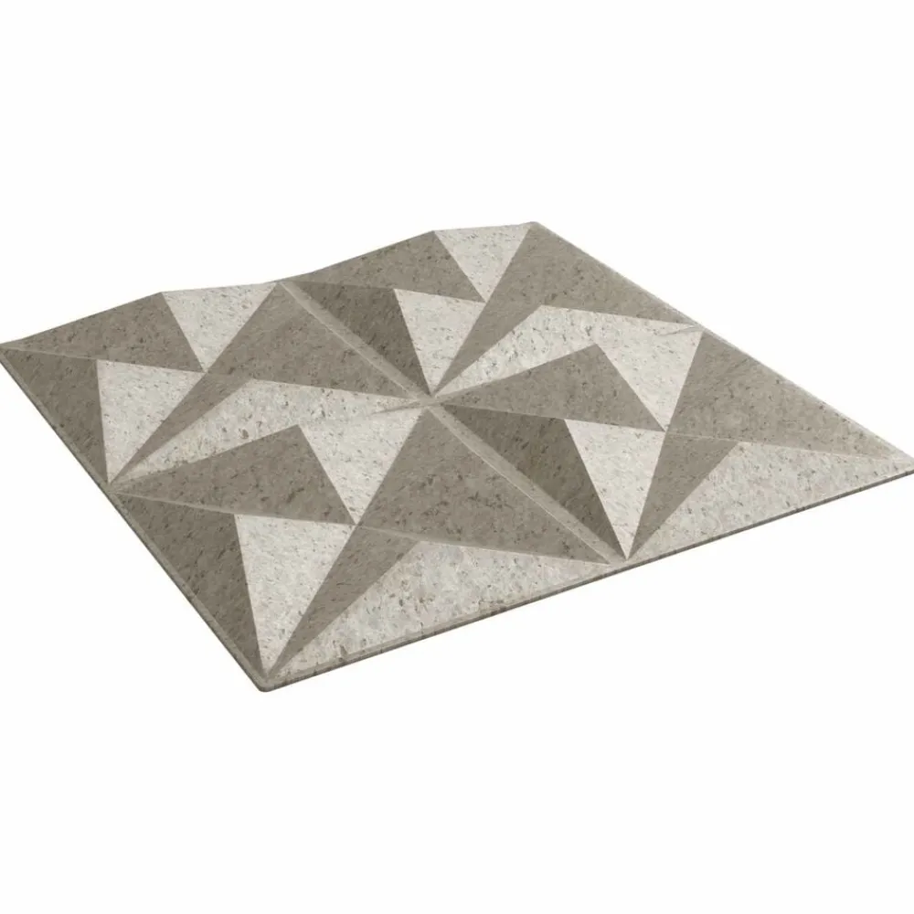 vidaXL Materiales De Construcción-Paneles de pared 24 pcs Origami Betón 50 x 50 cm Espuma XPS