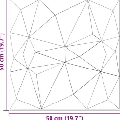 vidaXL Paneles de pared 12 pcs Betón Diamante 50 x 50 cm Espuma XPS Bet&oacute;n diamante Discount