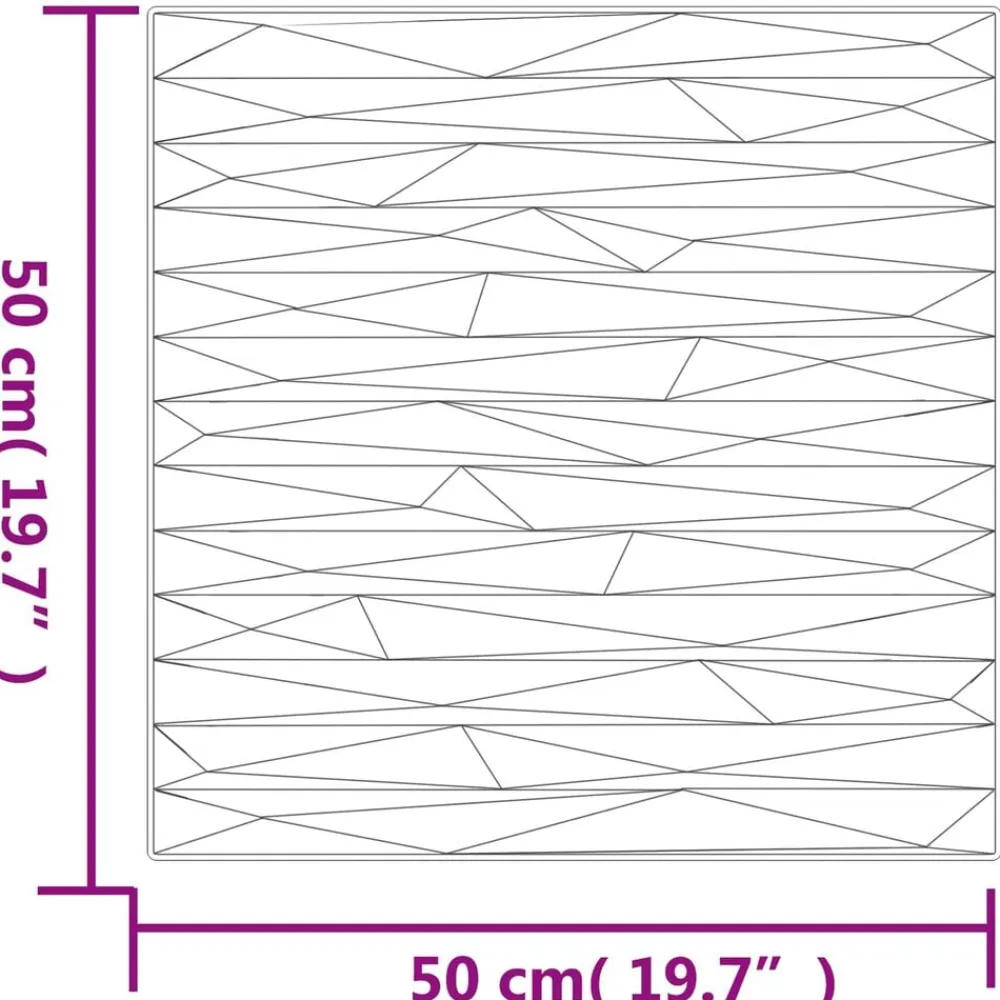 vidaXL Paneles de pared 48 pcs 50 x 50 cm Espuma XPS Gris piedra New