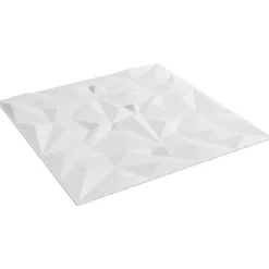 vidaXL Paneles de pared 12 pcs 50 x 50 cm Espuma XPS Blanco Outlet
