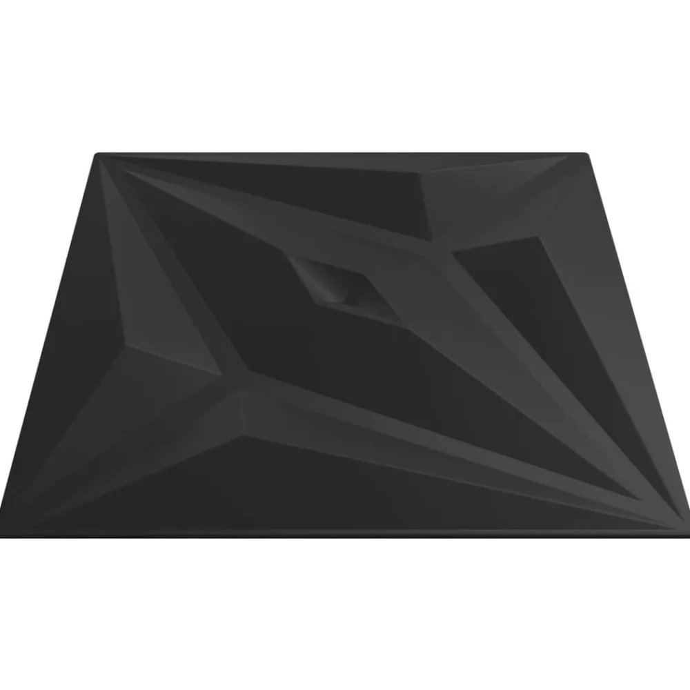 vidaXL Materiales De Construcción-Paneles de pared 48 pcs Estrella Negra 50 x 50 cm Espuma XPS
