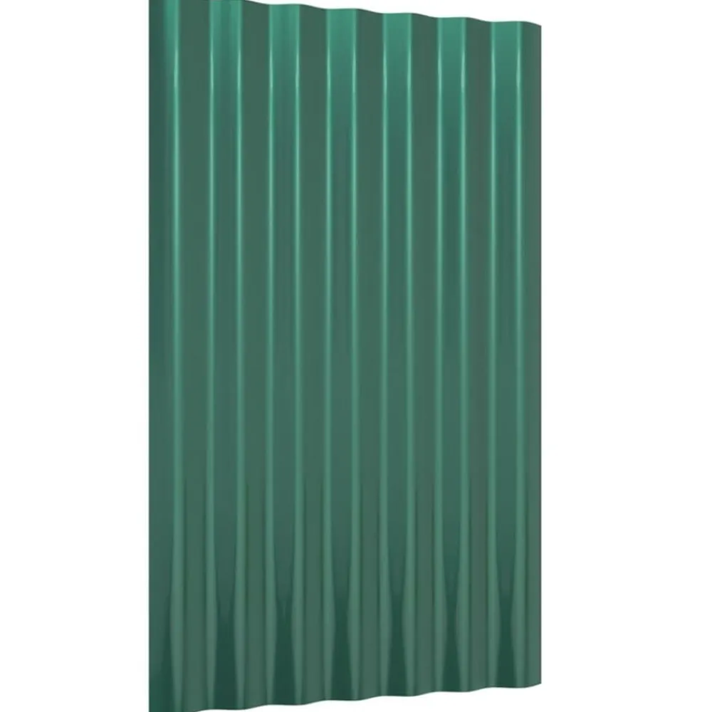 vidaXL Materiales De Construcción-Paneles de tejado 12 unidades acero galvanizado 60x36 cm