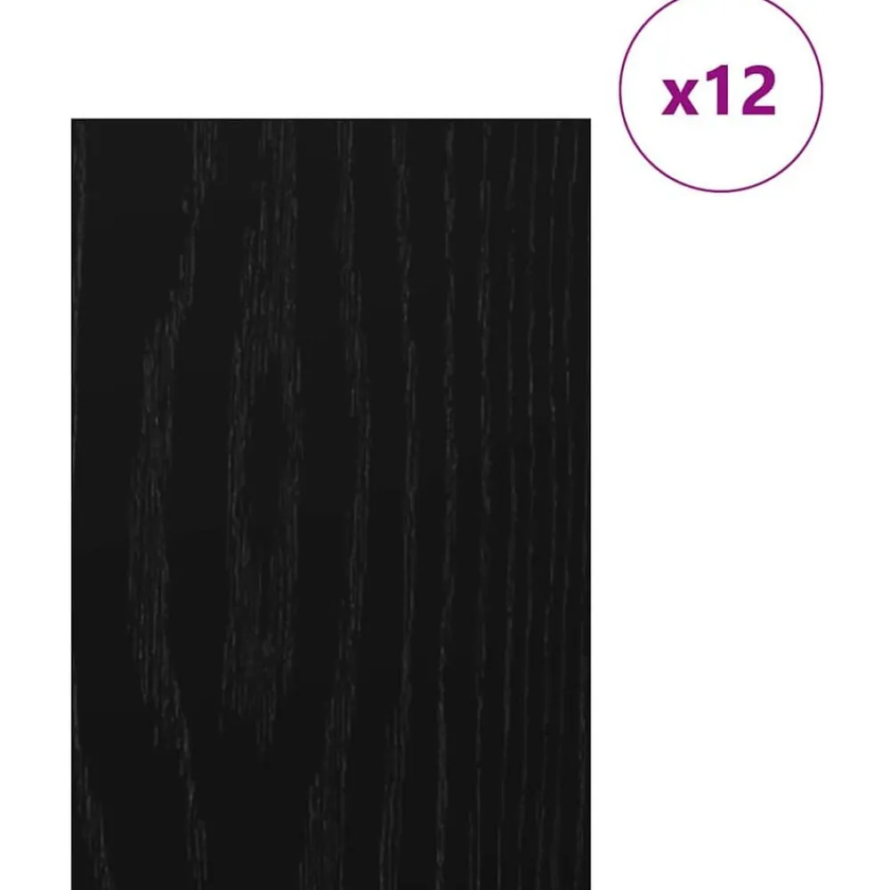 vidaXL Paneles Decorativos 12 pcs 40 x 60 x 0.27 cm Roble negro