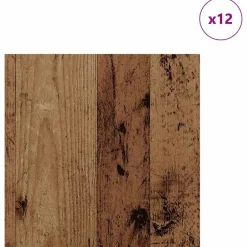 vidaXL Paneles Decorativos 12 pcs Madera vieja 30 x 30 x 0.27 cm Madera envejecida Sale