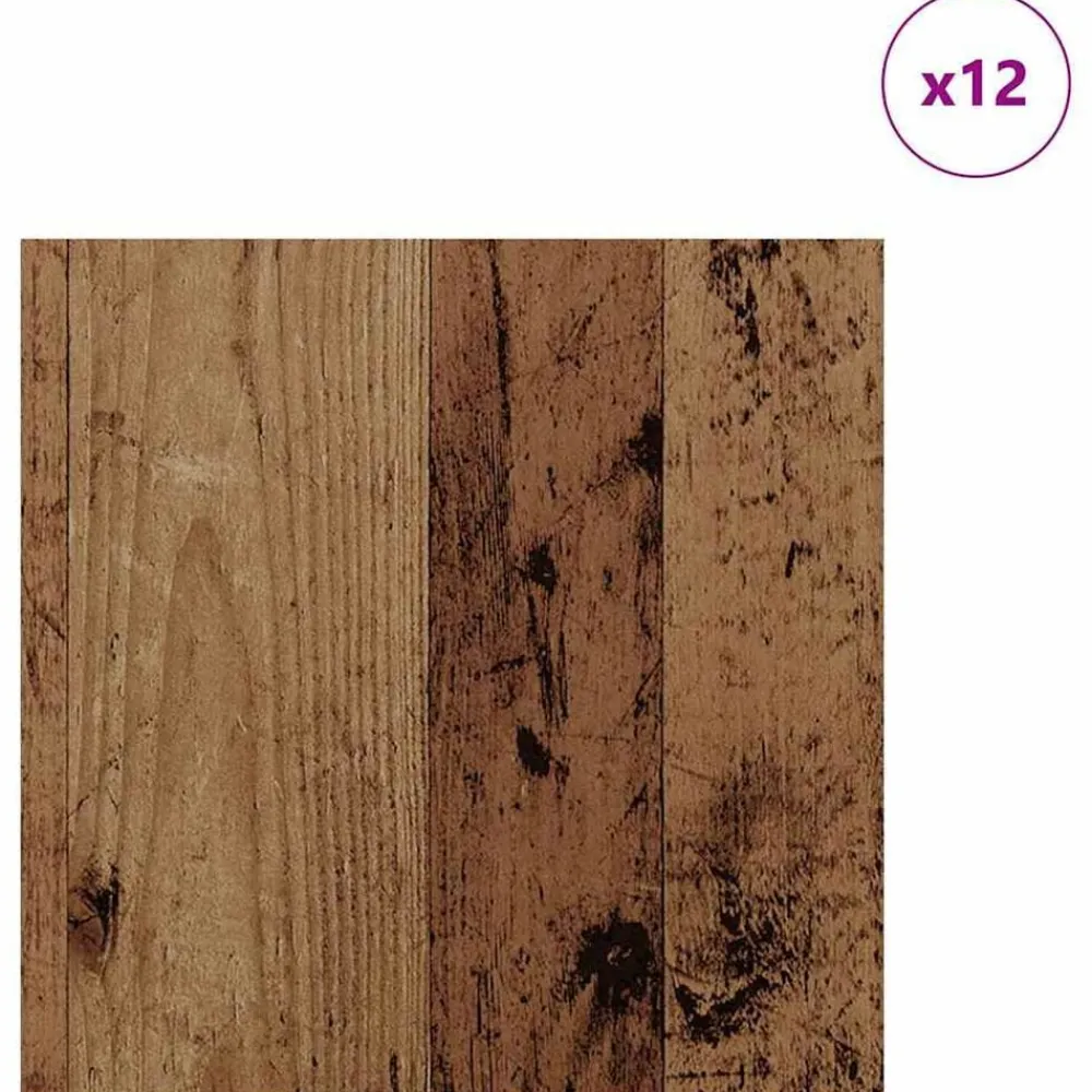 vidaXL Paneles Decorativos 12 pcs Madera vieja 30 x 30 x 0.27 cm Madera envejecida Sale