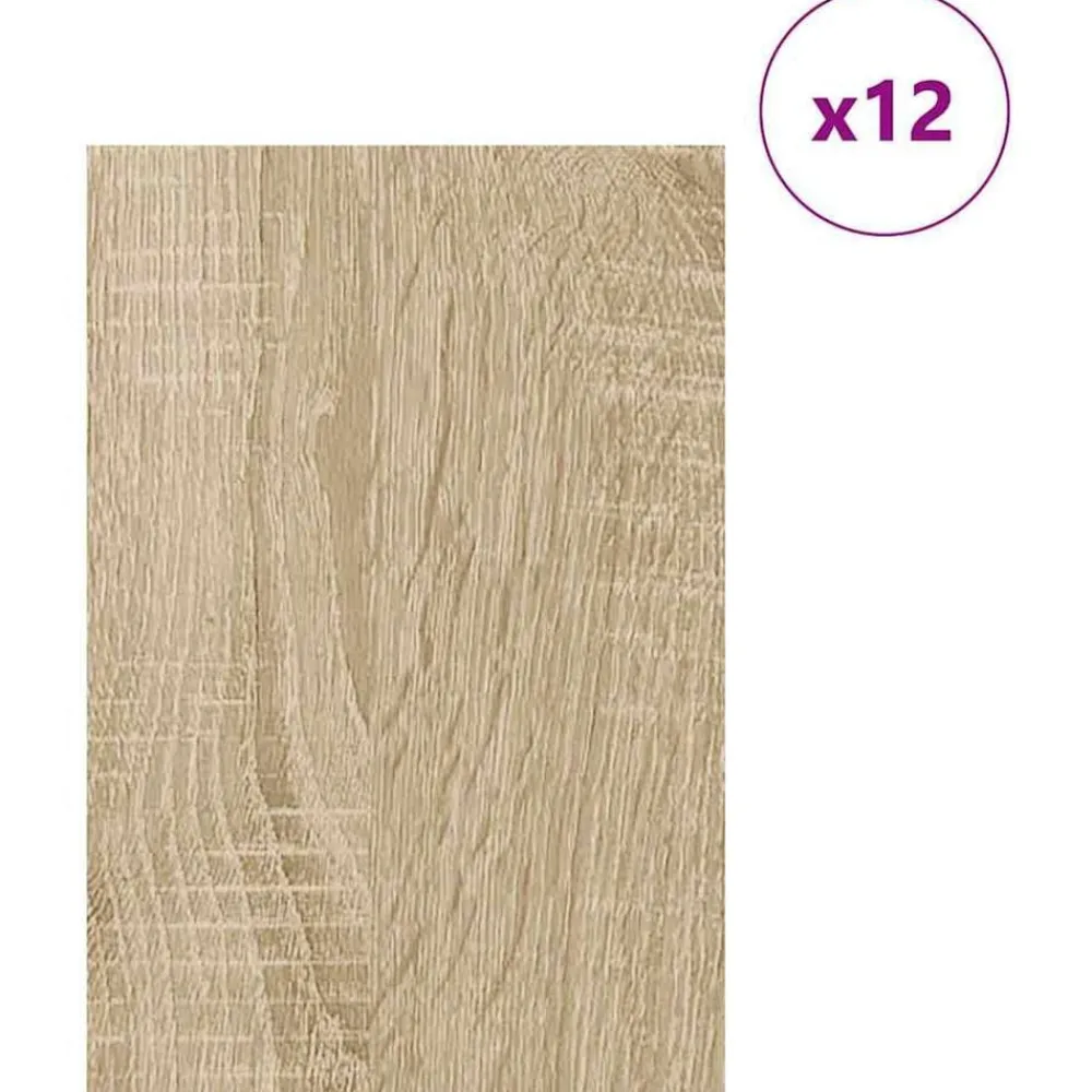 vidaXL Paneles Decorativos 12 pcs 40 x 60 x 0.27 cm Roble Sonoma Clearance