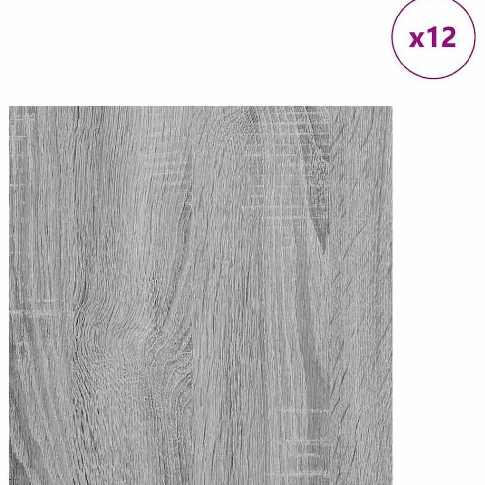 vidaXL Paneles Decorativos 12 pcs 30 x 30 x 0.27 cm Gris sonoma Online