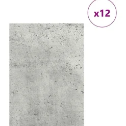 vidaXL Paneles Decorativos 12 pcs Gris Concreto 15 x 21 x 0.27 cm Gris hormigón Best