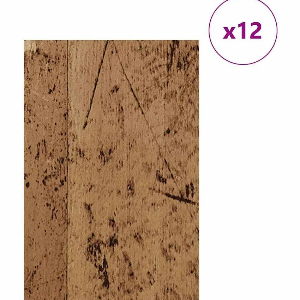 vidaXL Arte Y Ocio-Paneles Decorativos 12 pcs Madera vieja 40 x 60 x 0.27 cm