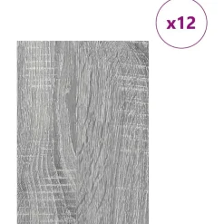 vidaXL Paneles Decorativos 12 pcs 21 x 30 x 0,27 cm Gris sonoma Hot