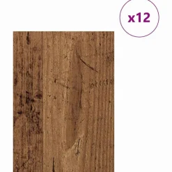 vidaXL Paneles Decorativos 12 pcs Madera vieja 21 x 30 x 0,27 cm Madera envejecida Clearance