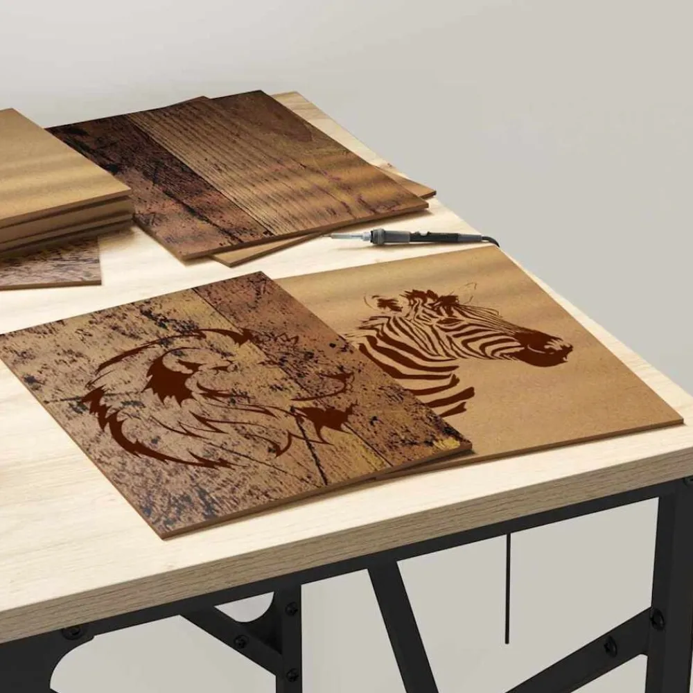 vidaXL Paneles Decorativos 12 pcs Madera vieja 15 x 21 x 0.27 cm Madera envejecida New