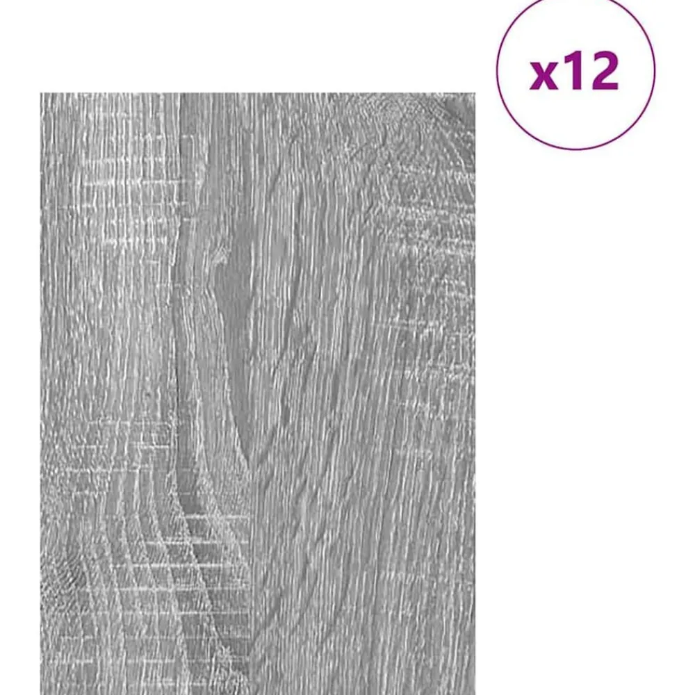 vidaXL Paneles Decorativos 12 pcs 30 x 42 x 0.27 cm Gris sonoma Outlet