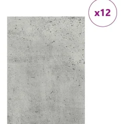 vidaXL Paneles Decorativos 12 pcs Gris Concreto 30 x 42 x 0.27 cm Gris hormigón Discount