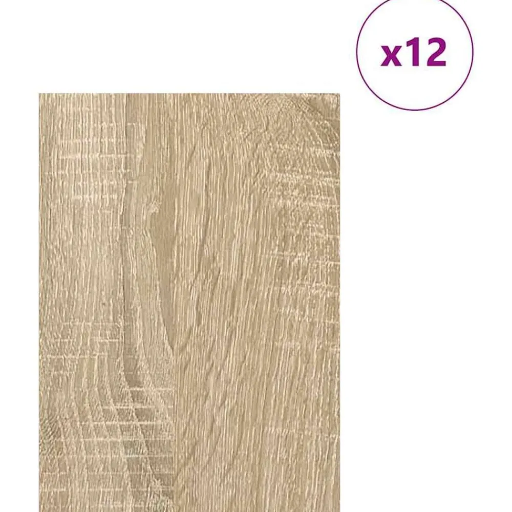 vidaXL Paneles Decorativos 12 pcs 21 x 30 x 0,27 cm Roble Sonoma Sale
