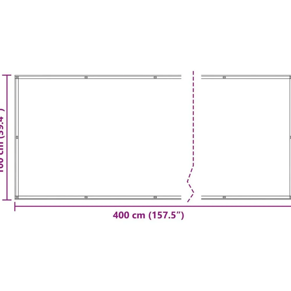 vidaXL Pantalla de Balcón 100 x 400 cm Tela Oxford Taupé Hot
