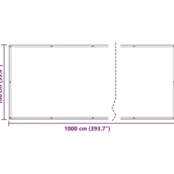 vidaXL Pantalla de Balcón 100 x 1000 cm Tela Oxford Blanco Sale