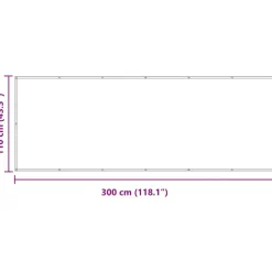 vidaXL Pantalla de Balcón 110 x 300 cm Tela Oxford Crema
