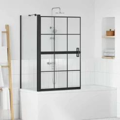 vidaXL Pantalla de ducha de baño Manual 116 x 68 x 128 cm Clearance