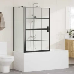 vidaXL Pantalla de ducha de baño Manual 116 x 68 x 128 cm Clearance