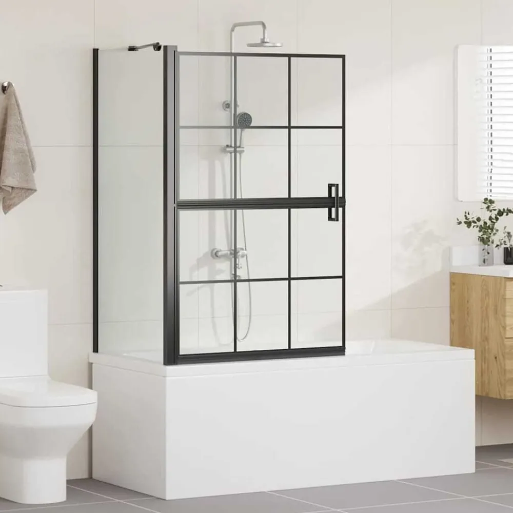 vidaXL Pantalla de ducha de baño Manual 116 x 68 x 128 cm Clearance