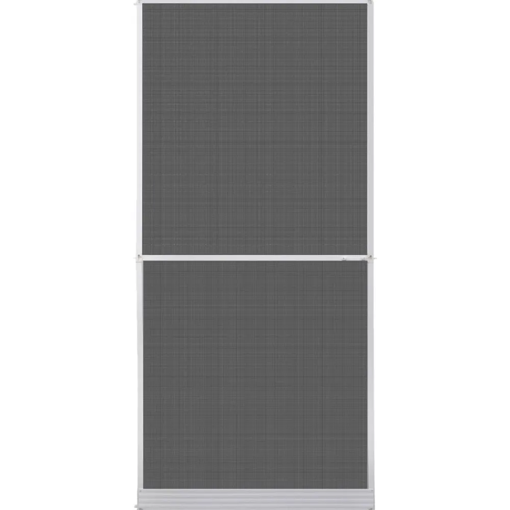 vidaXL Materiales De Construcción-Pantalla de Insectos con Bisagra Manual y Negro 100 x 215 cm