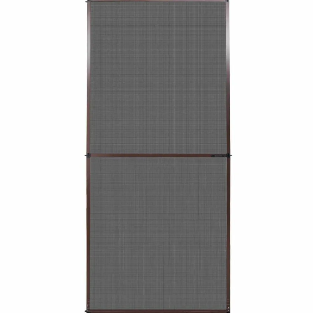 vidaXL Pantalla de Insectos con Bisagra Marrón y Negro 100 x 215 cm Marrón Outlet