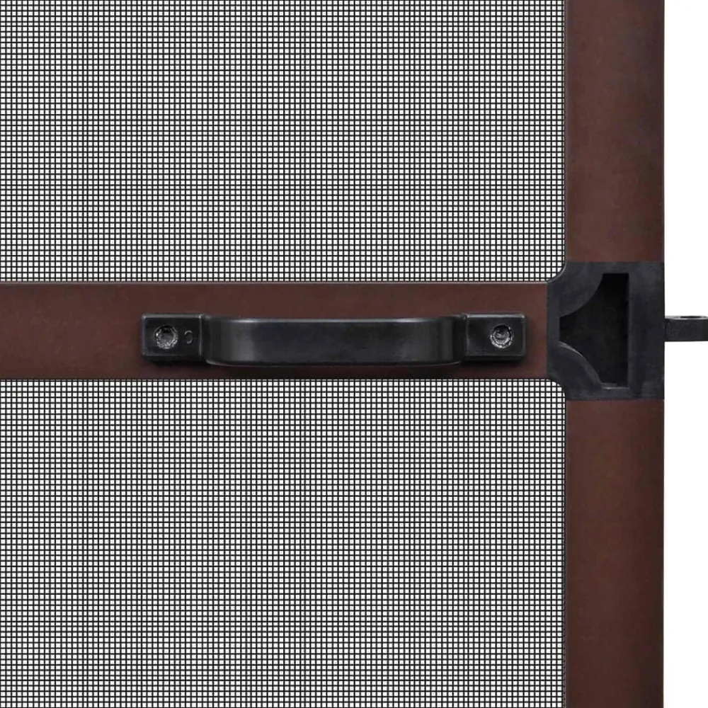 vidaXL Pantalla de Insectos con Bisagra Marrón y Negro 100 x 215 cm Marrón Outlet