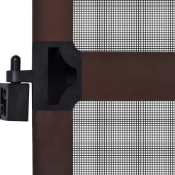vidaXL Pantalla de Insectos con Bisagra Marrón y Negro 100 x 215 cm Marrón Outlet