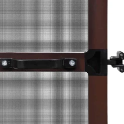 vidaXL Pantalla de Insectos con Bisagra Marrón y Negro 100 x 215 cm Marrón Outlet