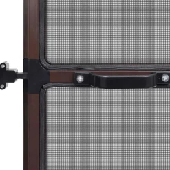 vidaXL Pantalla de Insectos con Bisagra Marrón y Negro 100 x 215 cm Marrón Outlet