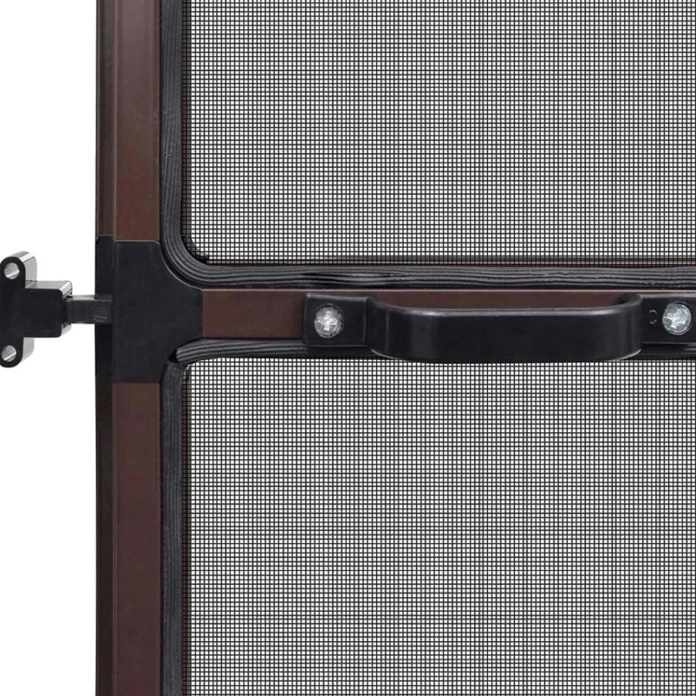 vidaXL Pantalla de Insectos con Bisagra Marrón y Negro 100 x 215 cm Marrón Outlet