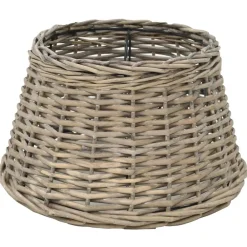 vidaXL Pantalla de lámpara de mimbre 38x23 cm natural Best